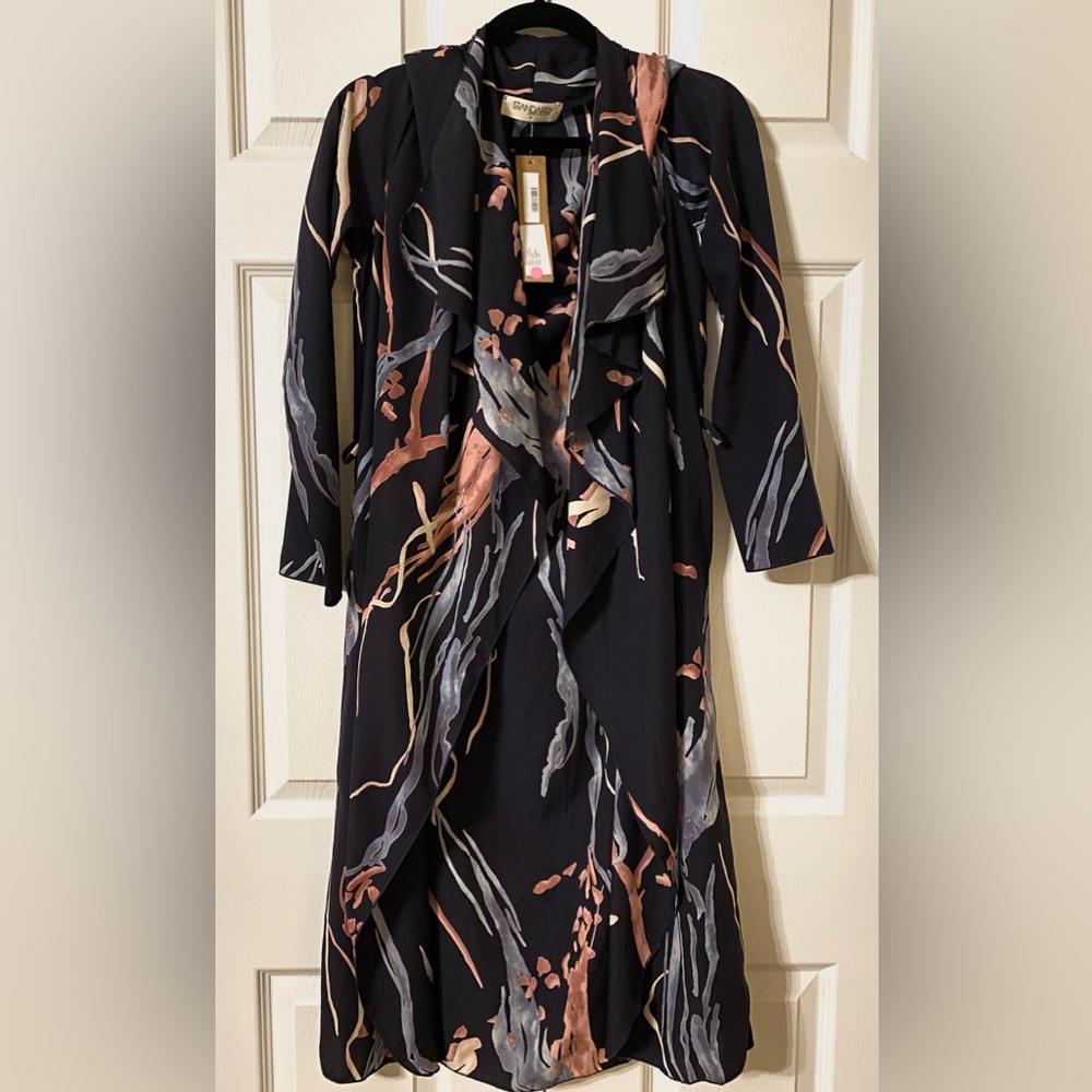 Womens silk satin floral print robe